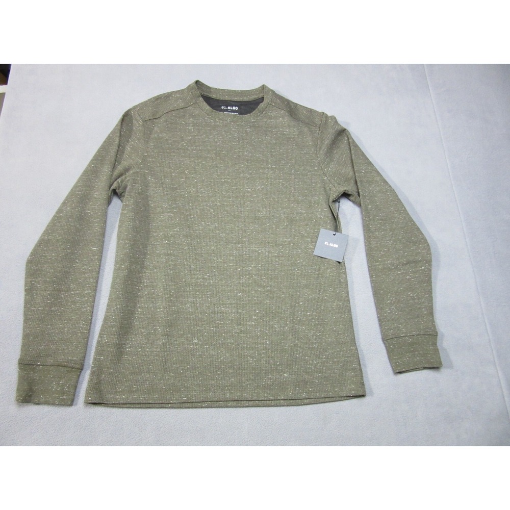01. Algo Shirt Mens Large Green Performance Quick Dry Long Sleeve w Tags